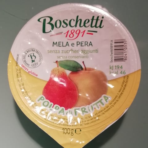 Polpa di frutta Mela e banana - Boschetti - 100 g