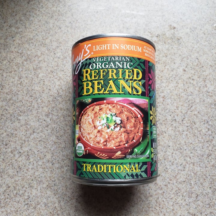 photo of Amy’s Light In Sodium Refried Black Beans shared by @rachelhrieman on  24 May 2022 - review