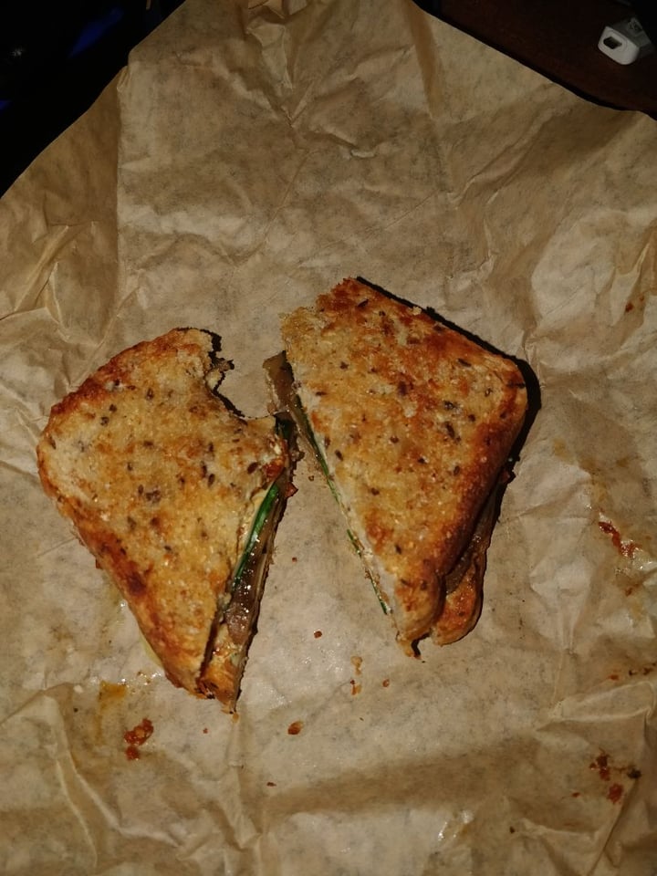 photo of Lucky Bread Company Aubergine, Basil And Basil Pesto Sandwich - No Cheese shared by @blaine on  08 Dec 2019 - review