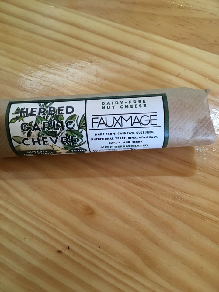 photo of Fauxmage Herbed Garlic Chèvre-Style Cashew Cheese shared by @rohan on  04 Jul 2019 - review