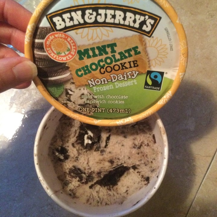 photo of Ben & Jerry's Mint Chocolate Cookie Non-Dairy Frozen Dessert shared by @pattyrf on  16 Sep 2021 - review