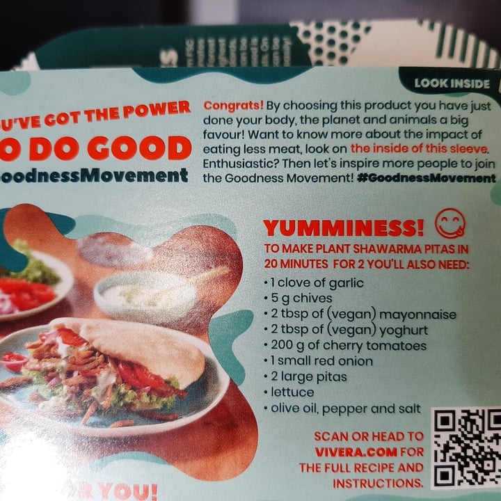 photo of Vivera Plant Shawarma Kebab shared by @ludoludo on  19 Apr 2022 - review