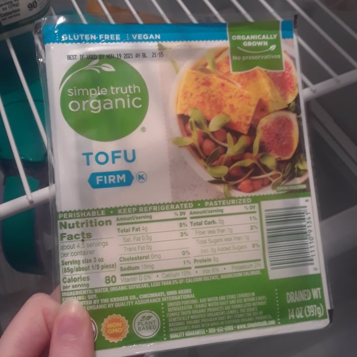 review photo of Simple Truth Firm Tofu shared by @ecopvnk2 on 30 Sep 2021 - review
