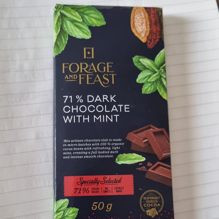 photo of Forage and Feast 71% Dark Chocolate With Mint shared by @janine4change on  16 Jun 2022 - review