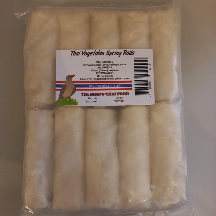review photo of tik bird's thai food Thai Vegetable Spring Rolls shared by @feliciavonzombie on 25 Jun 2022 - review