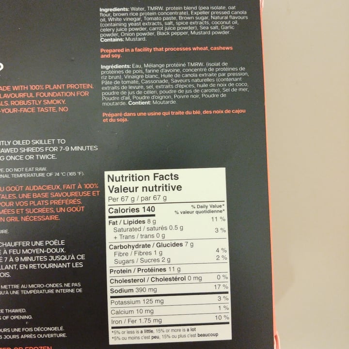 review photo of TMRW Foods Protein Shreds Bold Smoky Barbeque shared by @alandestraya on 08 Dec 2022 - review
