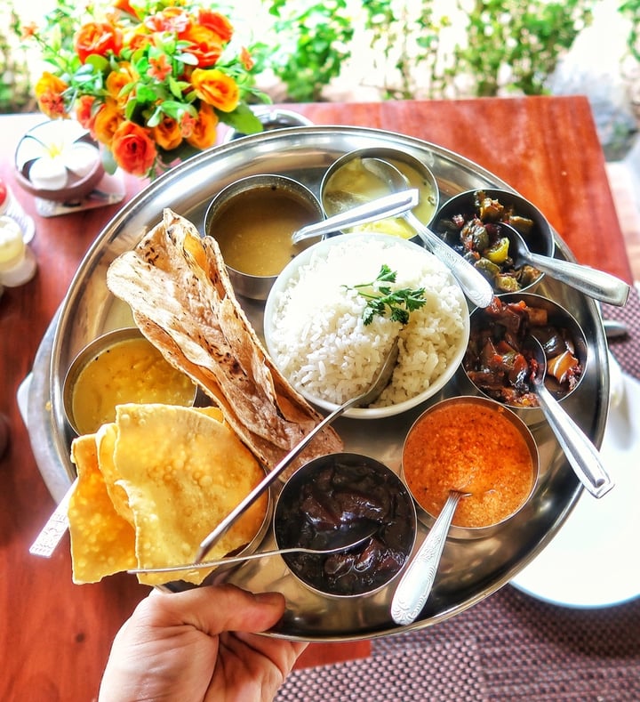 review photo of Golden Grill Restaurant Sri Lankan Vegitarien Curry And Rice (vegan) shared by @thevegandaddy on 08 Dec 2019 - review