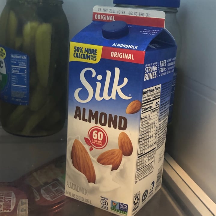 review photo of Silk Original almond milk 60 calories shared by @vegemady on 06 May 2021 - review