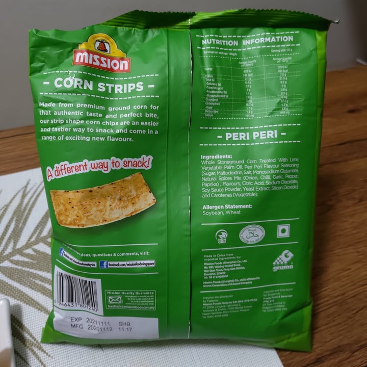 photo of Mission Foods Corn Strips Peri Peri shared by @stevenneoh on  05 Aug 2021 - review