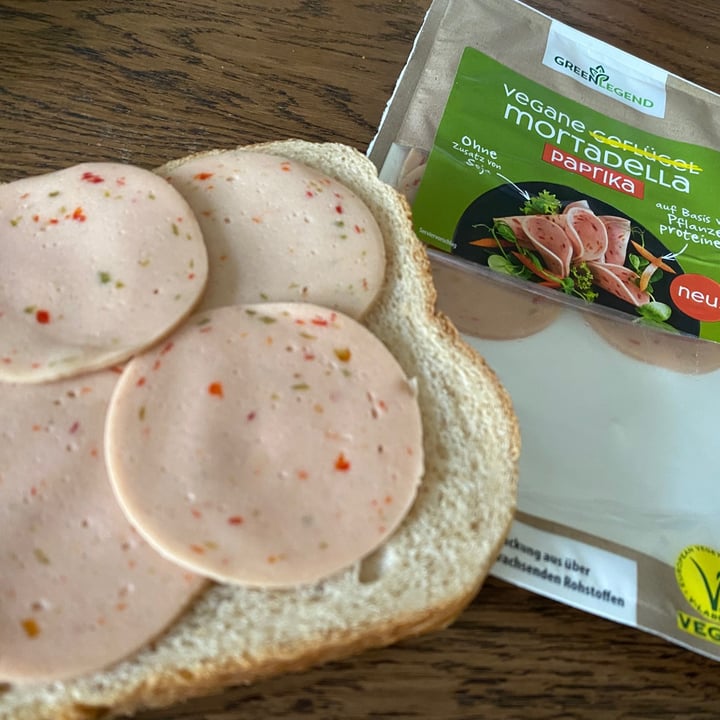 review photo of Green Legend Vegane Geflügel Mortadella Paprika shared by @melonae on 10 Jun 2021 - review