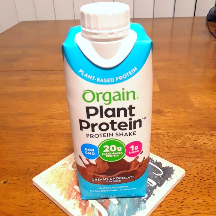 photo of Orgain Plant protein shake creamy chocolate shared by @prowhistlerdave on  04 Jan 2022 - review