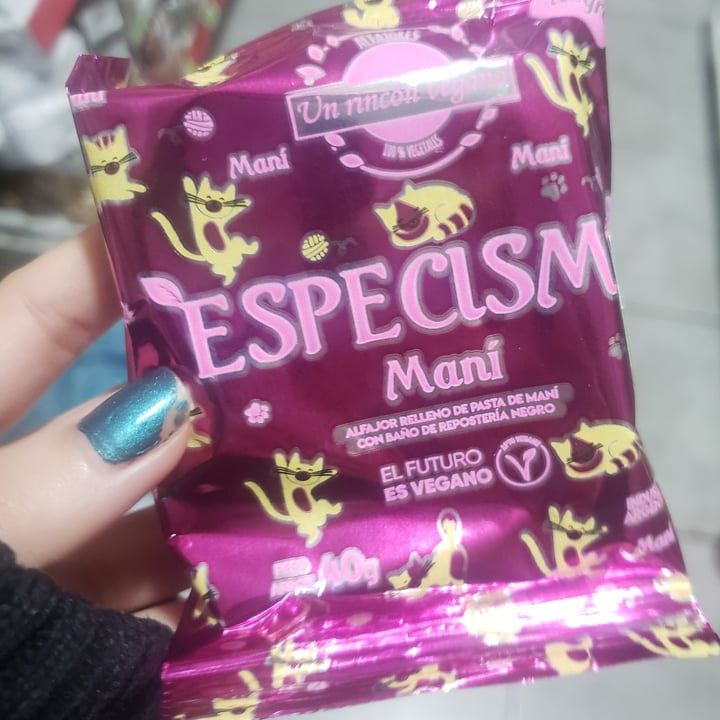 photo of Un Rincón Vegano Especismo Alfajor Relleno de Pasta de Maní con Baño de Repostería Negro shared by @ivanavgana on  19 Apr 2021 - review