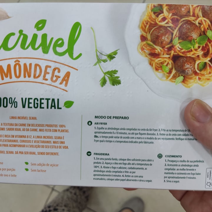 review photo of Seara Almôndega 100% Vegetal shared by @regconte on 14 May 2022 - review