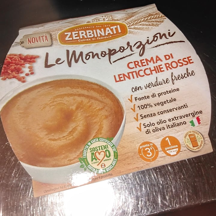 photo of Zerbinati Crema di lenticchie rosse shared by @zianena on  14 Apr 2022 - review