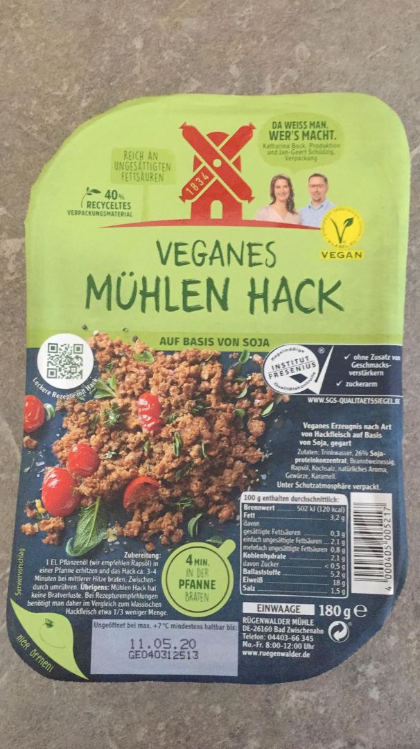 photo of Rügenwalder Mühle Veganes Mühlen Hack shared by @elisa9900 on  08 Apr 2020 - review
