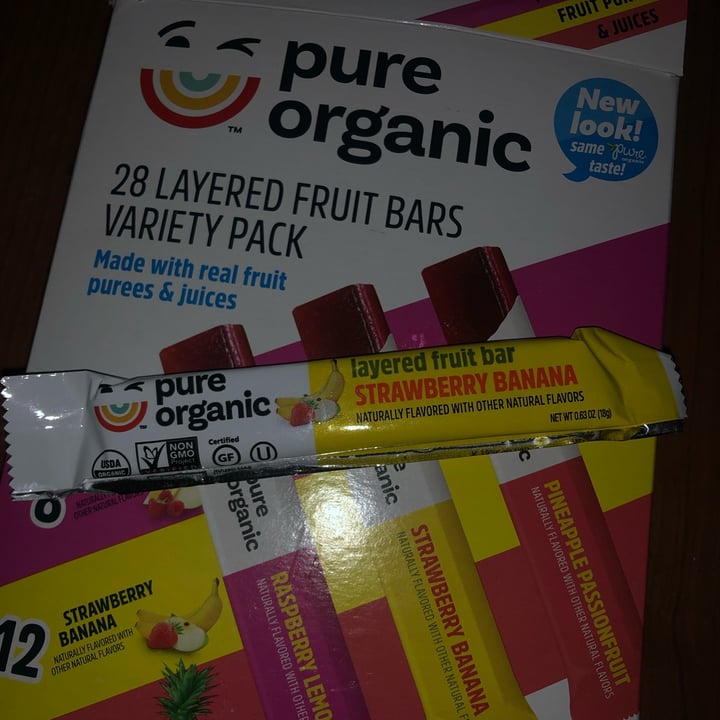 photo of Pure Organic Strawberry Banana layered fruit bars shared by @bandita on  24 Oct 2021 - review