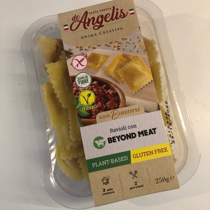 photo of De Angelis Pasta Fresca Ravioli con Beyond Meat shared by @eliemme on  08 Dec 2022 - review