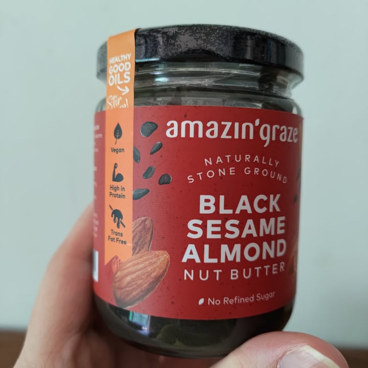 photo of Amazin' graze black sesame almond nut butter shared by @stevenneoh on  10 Feb 2021 - review