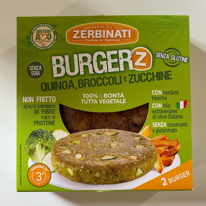 review photo of Zerbinati Burger'Z Quinoa, Broccoli e Zucchine shared by @manusghel on 13 Apr 2022 - review
