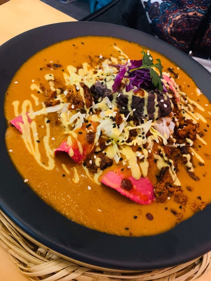 photo of La Pitahaya Vegana Enchiladas shared by @georginaleal on  01 Dec 2019 - review