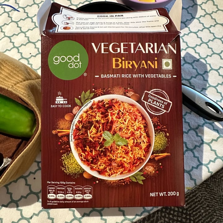 photo of good dot GoodDot Vegetarian Biryani shared by @mrdonut on  11 Dec 2022 - review