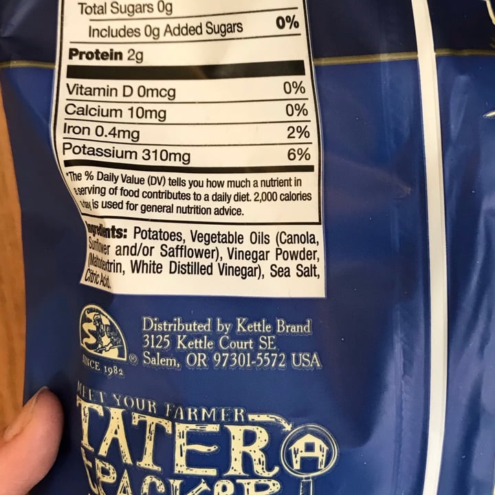 photo of Kettle Brand Sea Salt & Vinegar Chips shared by @plants on  04 Mar 2022 - review