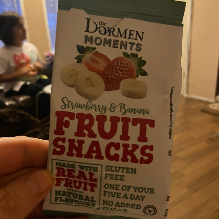 photo of The dormen moments Strawberry & Banana fruit snacks shared by @thebrummievegan on  12 Apr 2021 - review