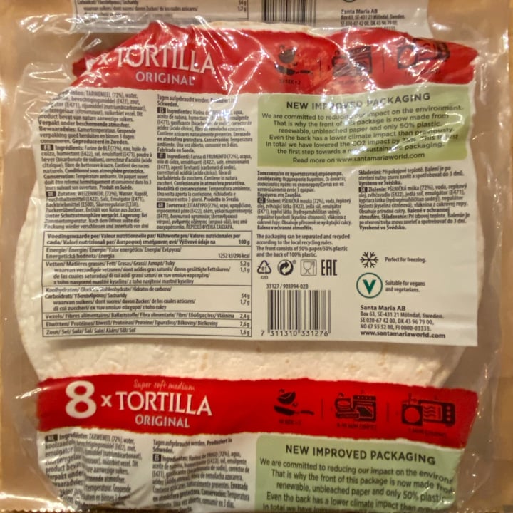 photo of Santa María Super Soft Large Tortilla Wrap shared by @chiarabacca on  06 Apr 2022 - review