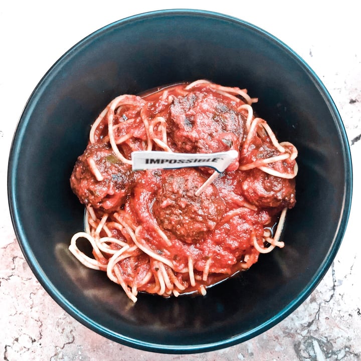 photo of Privé Wheelock Impossible™ Meatball Spaghetti shared by @alettertovegans on  18 Jun 2019 - review