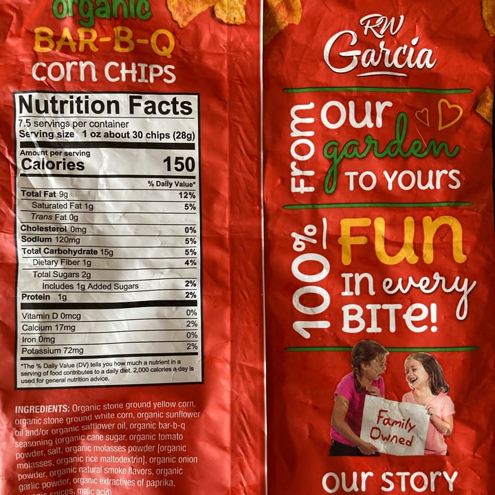 review photo of RW Garcia Organic bar-b-que Corn Chips shared by @save-the-planet-2000 on 29 Oct 2021 - review