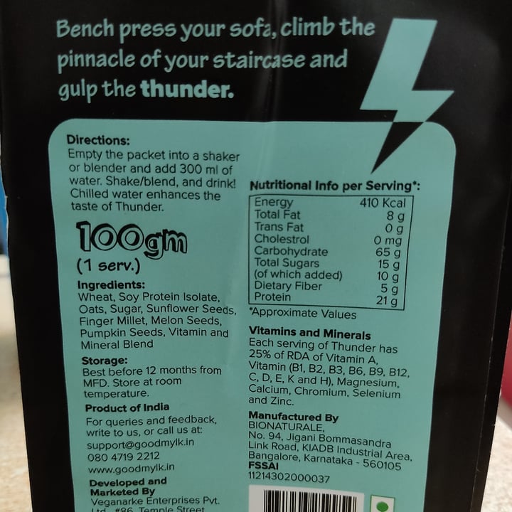 photo of GoodMylk Thunder shared by @pranav546 on  04 May 2021 - review