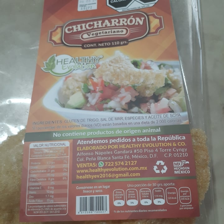 photo of Healthy Evolution Chicharrón vegetariano shared by @barbaracf on  03 Mar 2021 - review