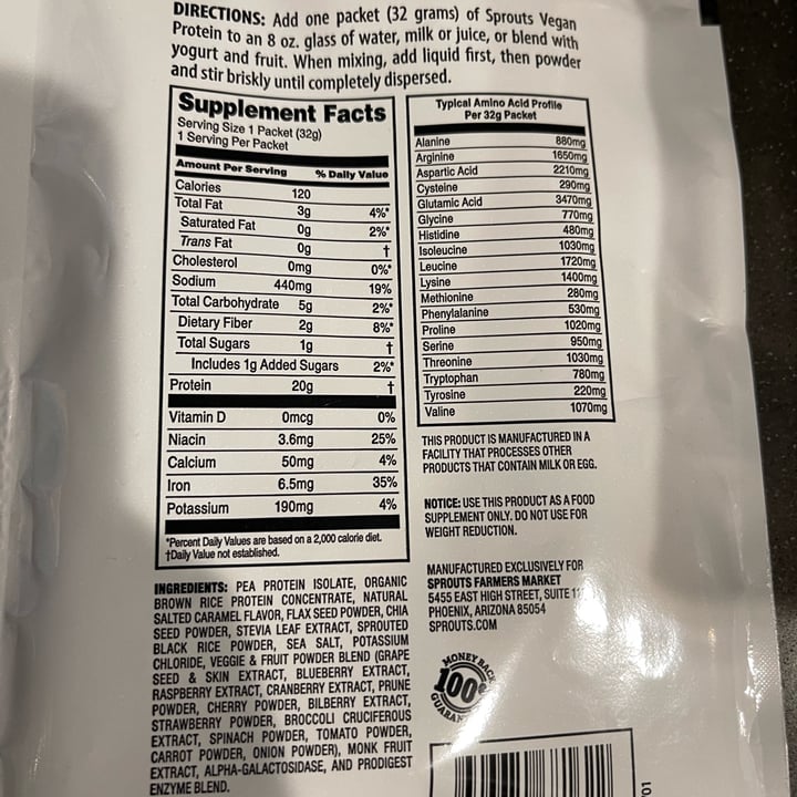 photo of Sprouts Farmers Market Vegan Protein Powder Salted Caramel shared by @sedahere on  18 Jul 2022 - review