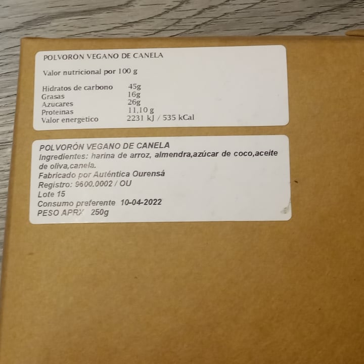 review photo of Auténtica ourensá Polvorones De Canela shared by @anadmp on 20 Feb 2022 - review