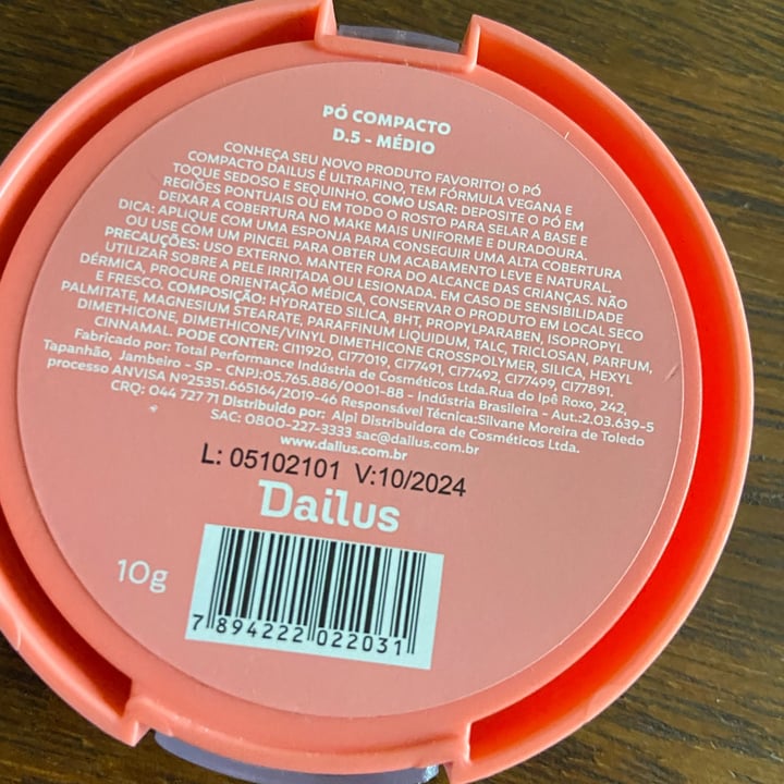 review photo of Pó compacto ultrafino - Dailus Pó compacto ultrafino - Dailus shared by @nicolevp12 on 14 Sep 2022 - review