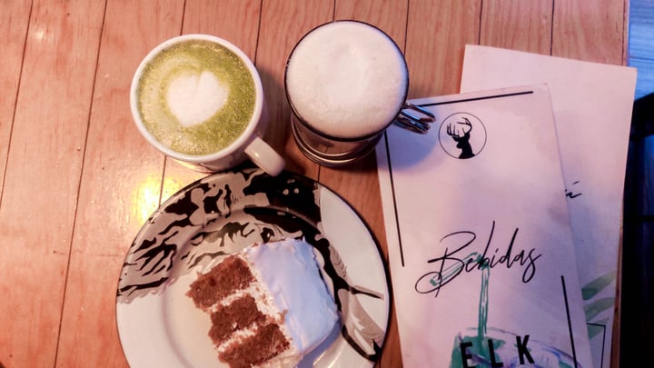 photo of ELK Vegan Bistro white chocolate cake shared by @veganexpression on  13 Jul 2020 - review