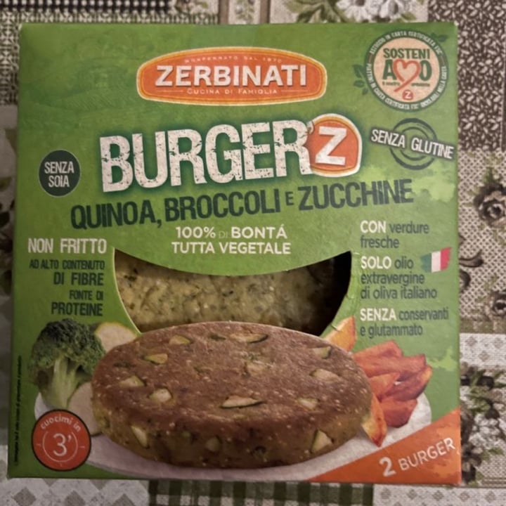 photo of Zerbinati Burger'Z Quinoa, Broccoli e Zucchine shared by @ariannad on  30 Oct 2021 - review