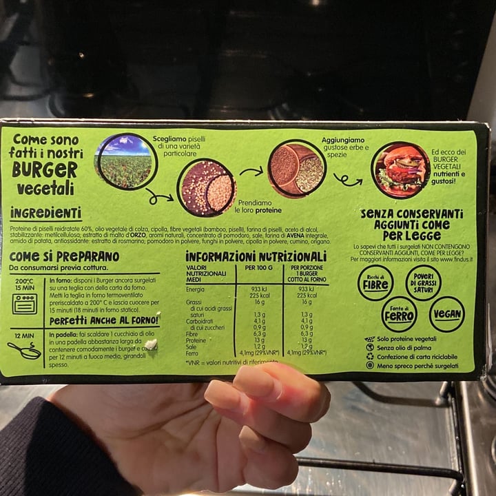 review photo of Findus Green cuisine burger vegetali shared by @vegalila on 11 Nov 2022 - review