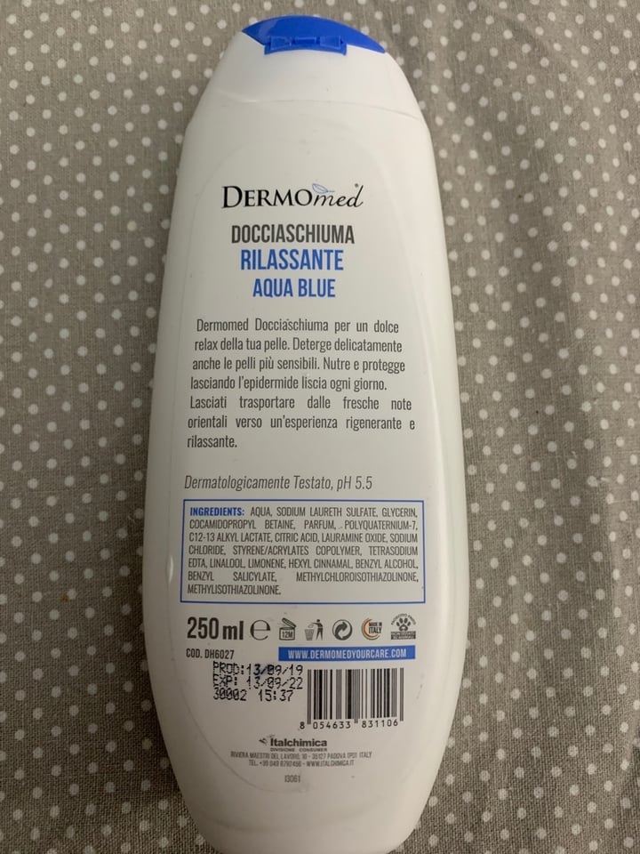 review photo of Dermomed Doccia Schiuma Rilassante Aqua Blue shared by @lauriii on 21 Mar 2020 - review