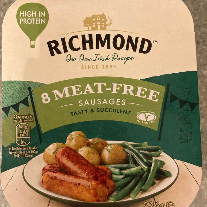 photo of Richmond Richmond Meat Free Sausages shared by @moneyamiss on  30 Sep 2021 - review