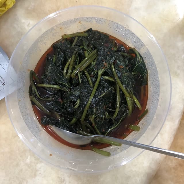 Photo of the dish “Sweet potato leaf sambal”