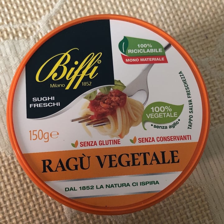 photo of Biffi Ragù Vegetale (in barattolo di plastica)  shared by @simonangeloro on  11 Mar 2022 - review