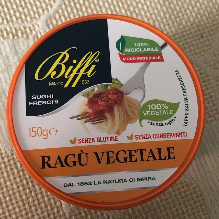 review photo of Biffi Ragù Vegetale (in barattolo di plastica) shared by @simonangeloro on 11 Mar 2022 - review