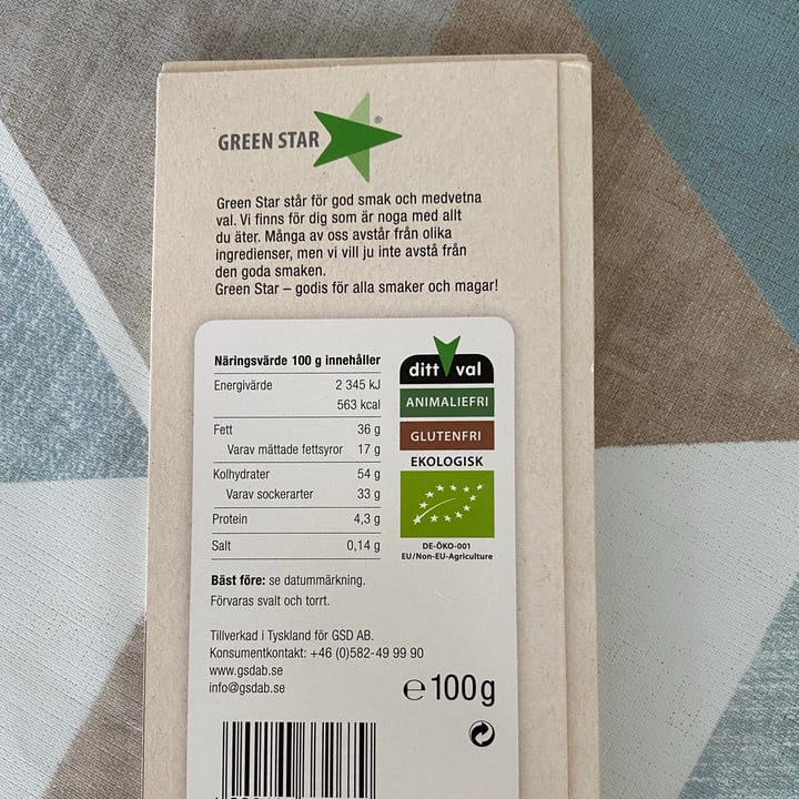photo of Green Star Ljus Choklad Hasselnot shared by @torrebadell on  18 Jul 2021 - review