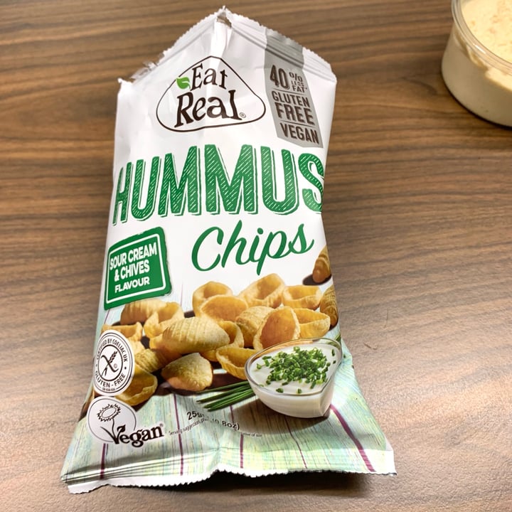 photo of Eat Real hummus sour cream chives shared by @vegpledge on  02 Nov 2021 - review