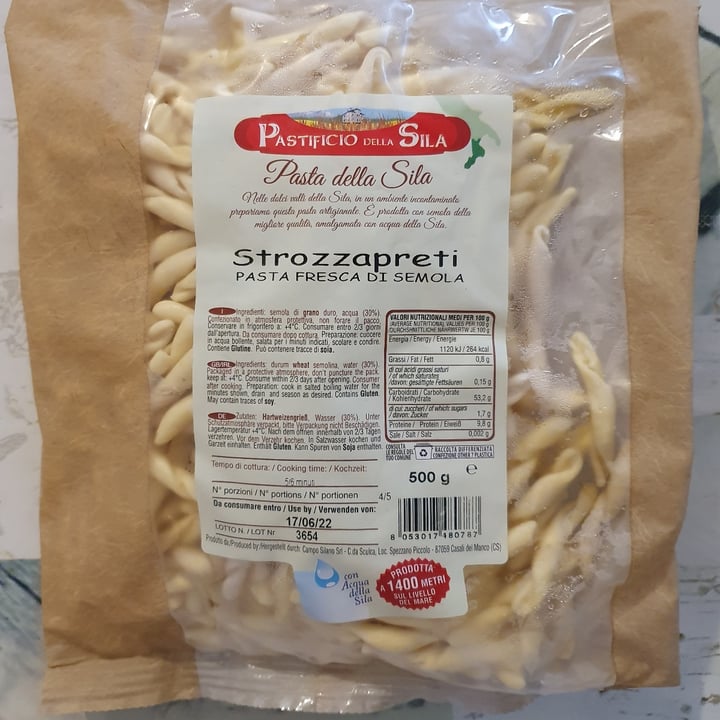 review photo of pastificio della sila Strozzapreti pasta fresca di semola shared by @animal-empathy on 16 Sep 2022 - review