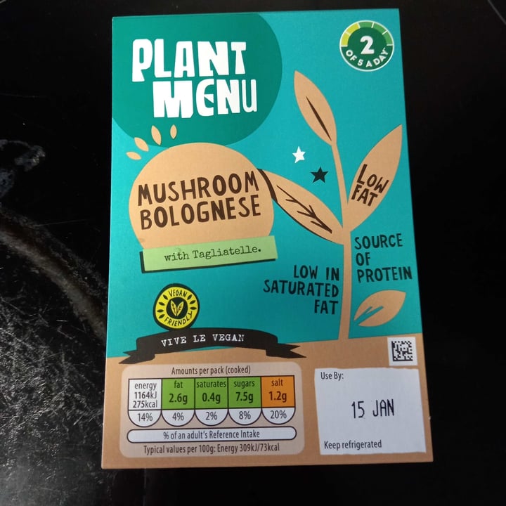 review photo of Plant Menu Mushroom Bolognese with Tagliatelle shared by @ronnie1978 on 10 Jan 2022 - review
