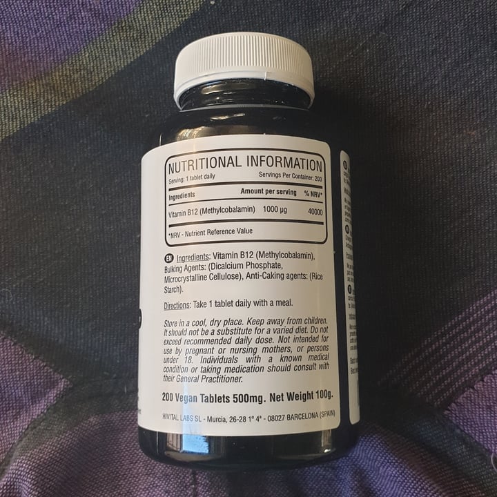 photo of Hivital B12 Vitamin shared by @batvegan on  19 Nov 2020 - review