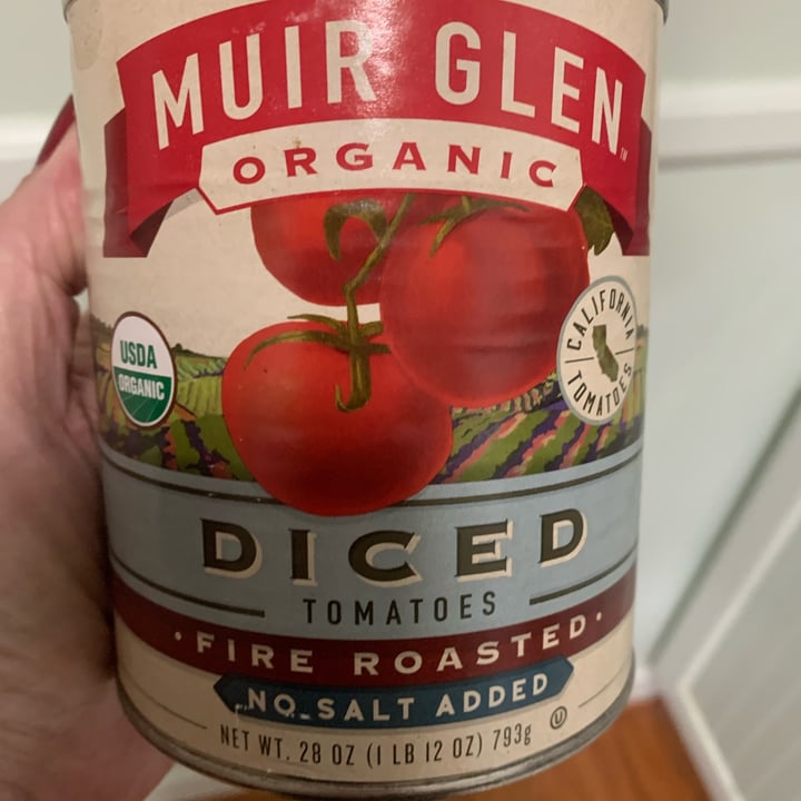 photo of Muir Glen Organic Diced Tomatoes Fire Roasted No Salt shared by @onehungryvegan on  13 Mar 2022 - review