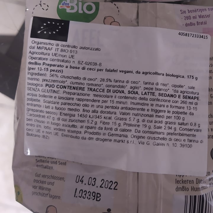 review photo of dmBio falafel mix shared by @maggie18 on 15 Mar 2022 - review